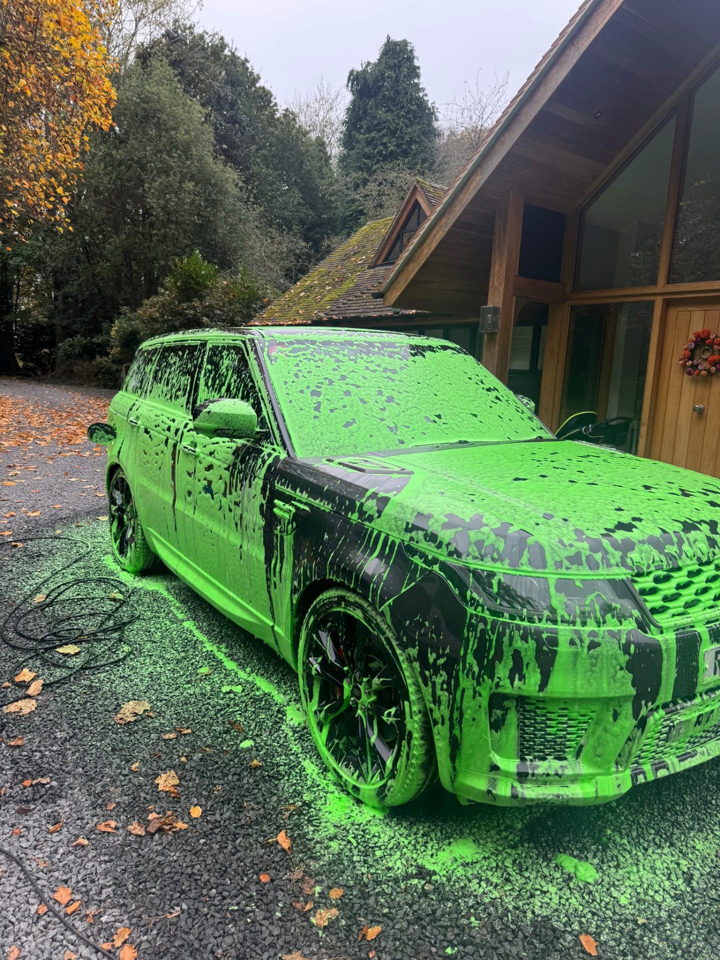 Range Rover Sport snow foam pre-wash mobile valeting service